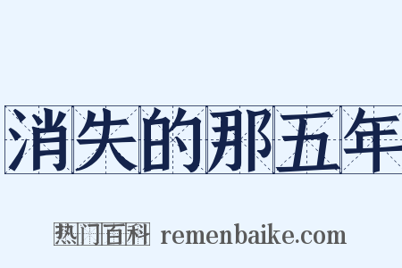 消失的那五年是什么意思的图片